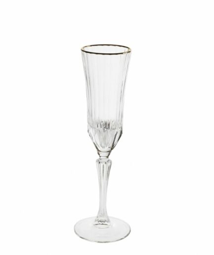 Brandani - Set 6 Flute Oh My Gold - Crystal Glass