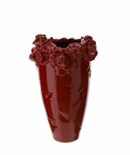 Hervit - Vaso Scultura Rosso - Rose Gres