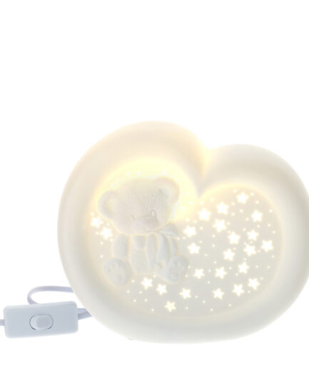 Hervit - Lampada Cuore Porcellana - Orsetto