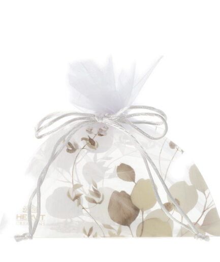 Hervit - Sacchetto Organza Bianco - Giallo