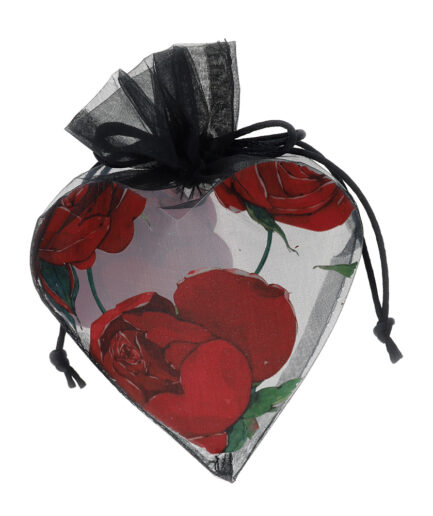 Hervit - Sacchetto Cuore - Organza Nero