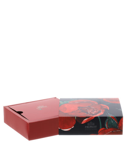 Hervit - Scatola Rose Baccarat 10 x 10 x 3 - Nero