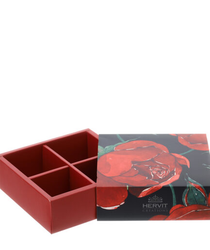 Hervit - Scatola Rose Baccarat 12 x 12 x 4 - Nero