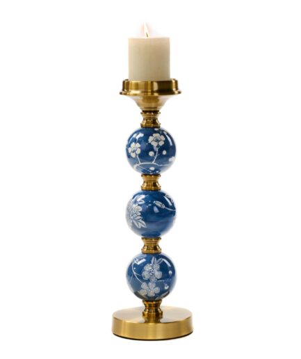 Goodwill - Portacandela Porcellana Blu - 40 cm