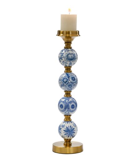 Goodwill - Portacandela Porcellana Blu - 49 cm