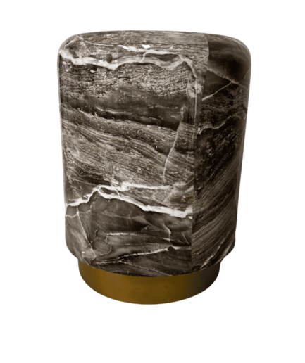 Richmond Interiors - Pouf effetto Marmo - Beige