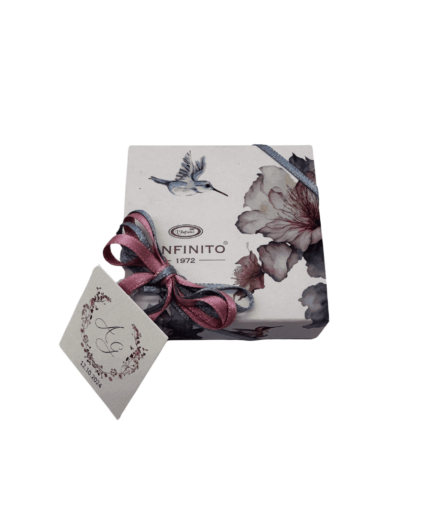 L'Infinito - Scatola Porta Confetti Colibrì - 7 x 7