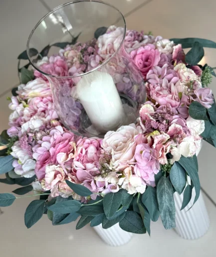Fiori di Lena - Centrotavola con Candela