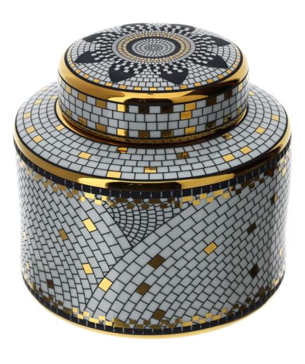 Hervit - Potiche Bassa Ceramica Mosaico